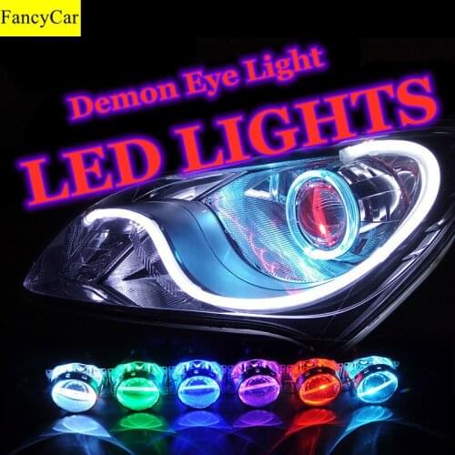 Motorcycles Lights 360 Degree LED Devils Eye Colorful Automobiles Universal Decoration Auto Accessories Waterproof Personalise