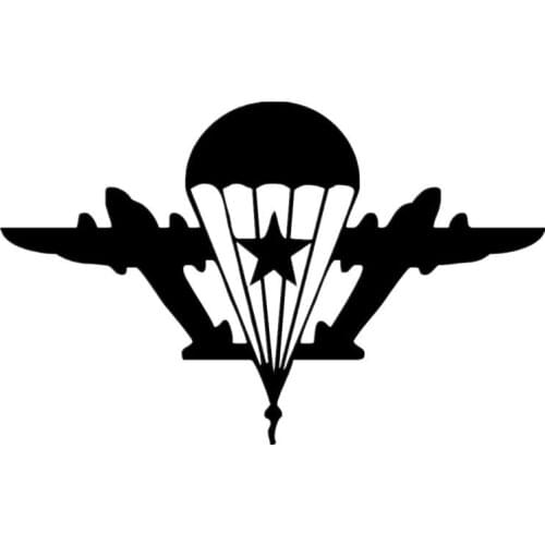 Fashion Russian Paratroopers Vinyl Decals Car Window Sticker Black/Silver Car-styling 13X8.2CM T-00039