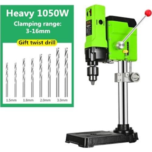 220V 1050W Bench Drill Stand Mini Electric Bench Drilling Machine Drill Chuck Wood Metal Electric Tools Milling Machine