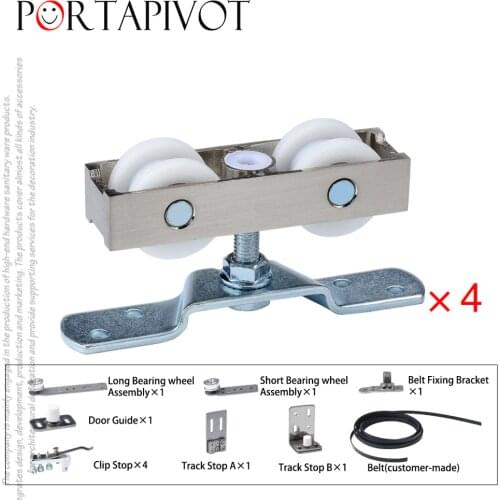Two/Three Linkage Doors Sliding Door Pulley Kitchen Door Sliding Barn Door Hardware Rollers Wooden Door Hanging Pulley