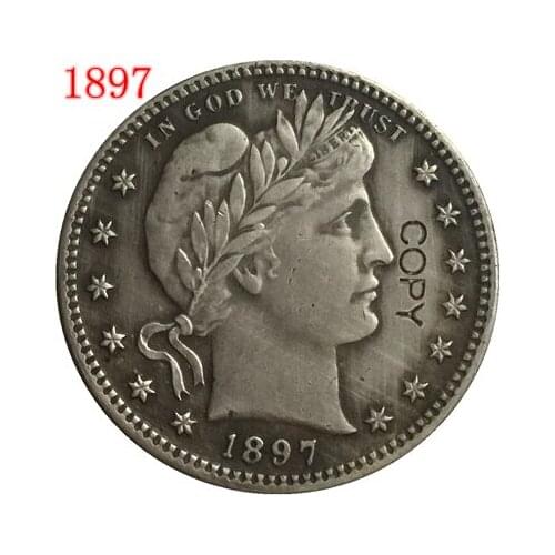 USA 1897 P,O,S BARBER OR LIBERTY HEAD QUARTER DOLLARS COPY COINS