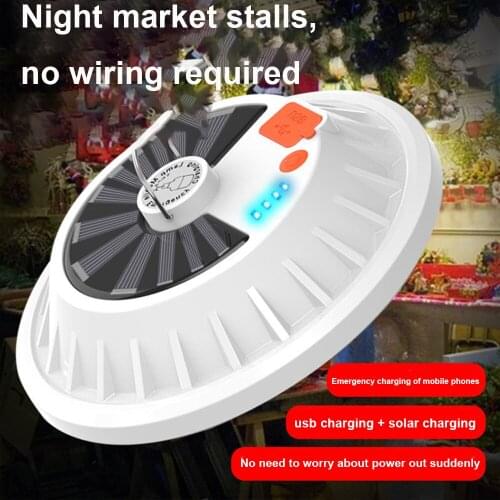 60W Portable Rechargeable 120SMD LED USB Port Outdoor Camping Tent Light Lantern Hiking Ultra Bright Hook Lamp Mobile Power Bank