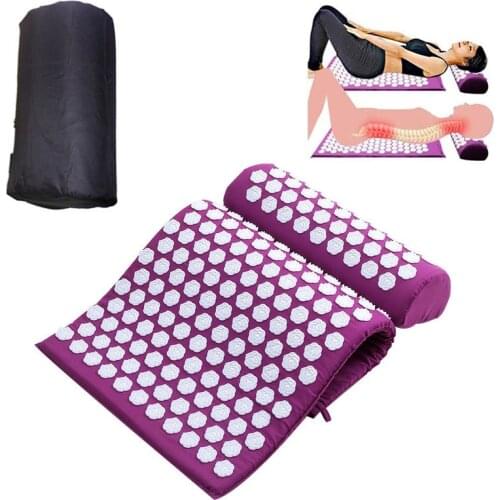 Upgrade Non-slip Acupressure Massage Mat Yoga Mat Lotus Spike Cushion Relieve Back Body Pain Spike Acupuncture Yoga Mat/Pillow