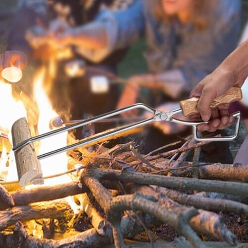 High Quality Barbecue Carbon Clip Long Handle Tongs Stainless Steel Oven Charcoal Salad Tong Kitchen Supplies Tools BBQ Tools