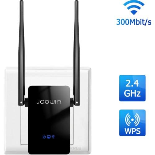 JOOWIN 300Mbps Wireless WiFi Repeater Router Range Extender Signal Booster 2.4G EU Plug With RJ45 WAN/LAN Port For Home Office