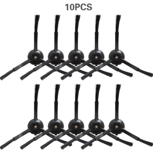 10 pieces for Xiaomi Mi Roborock S50 S51 S55 robot vacuum cleaner parts replacement spare parts black side brush