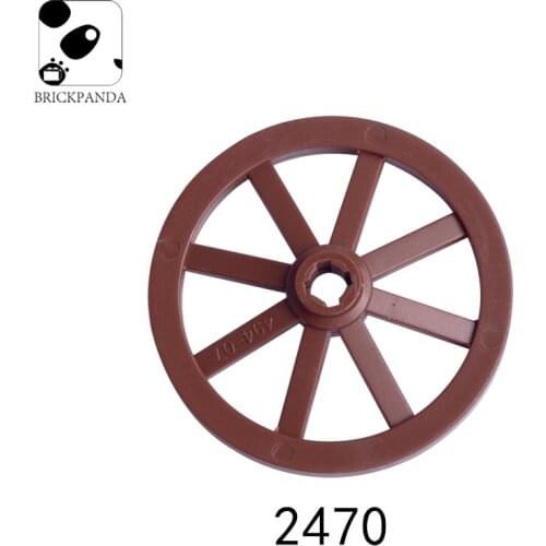 10 PCS DIY City Compatible 2470 Wheel Wagon Small Plate Building Blocks MOC Figure Bricks Accessories Educational Castle Toys