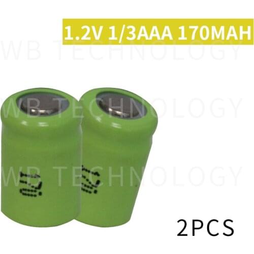 2 Pieces/lot KX Original New 1.2V 1/3AAA 170mAh Ni-Mh 1/3 AAA Ni-Mh Rechargeable Battery Free Shipping