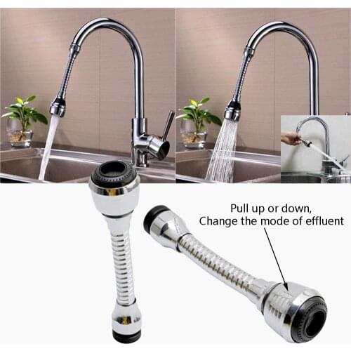 360 Degree Swivel Tap Aerator Sink Mixer Faucet Nozzle Dual Spray ABS Plastic Sprayer Faucet Nozzle Kitchen Tool