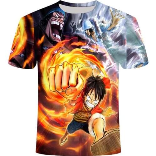 Anime One Pieces mens t-shirt novelty fashion Japanese manga graphic printed oversized t-shirt for men loose boys anime top