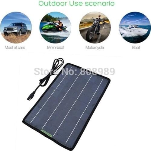 BUHESHUI 12V 10W Solar Car Charger Solar Charger For Car/Mobile Phone/Other 12V Rechargeable Battery Free shipping