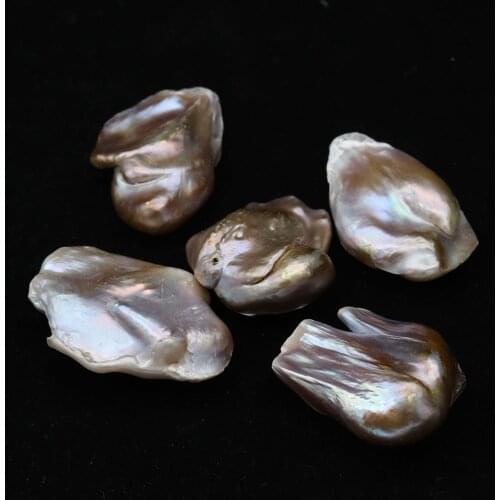 Baroque tail Pearl Irregular No space for Jewelry Making DIY Necklace Bracelets pink /purple 25-35mm