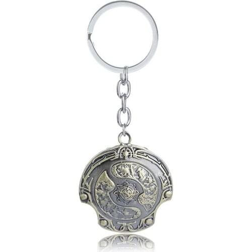 Game Dota2 Aegis Of Champions Key Chain DOTA2 Shield Pendant Keychain Car Keyring llaveros chaveiro For Game Holder Jewelry