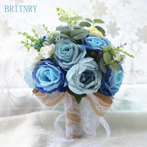 BRITNRY New Arrival Wedding Bouquet Handmade Rose Flower Bouquet Beautiful Wedding Accessories