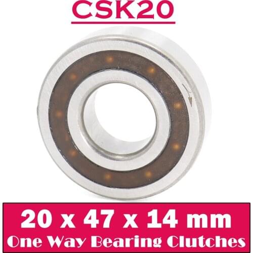 CSK20 One Way Bearing Clutches 20*47*14mm ( 1 PC) Without Keyway CKK20 CSK6204 FreeWheel Clutch Bearings CSK204