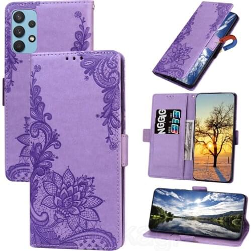 Flower Wallet Case Flip Leather Cover for Samsung Galaxy M32 M21S M31 M31S M21 A02 A02S A12 A22 A32 A42 A52 A72 5G M12 M02S M02