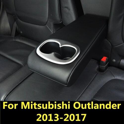 For Mitsubishi Outlander 2013-2017 Car decoration ABS chrome back center console water cup frame gear box frame decoration