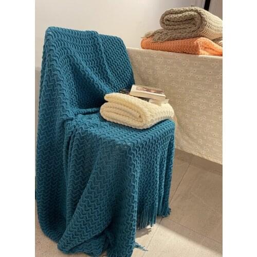 Home Sofa Tapestry Bedspread Blanket Air Conditioning Blanket Tassel Napping Shell Blanket Blankets for Beds Anime Blanket