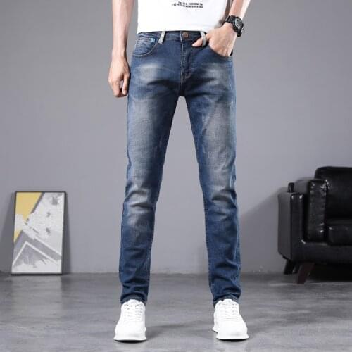 Vomint Mens Jeans Business Regular Straight Full Lenght Jean Casual Denim Trousers Elasticity Stretch Fabric Pant TP8028
