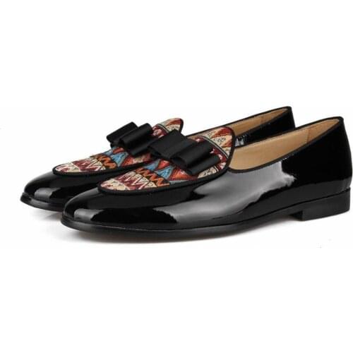HOT BLACK bowknot adorn comfortable fashion US 5-12 Mens leather flannelette wedding career work party dance shoes