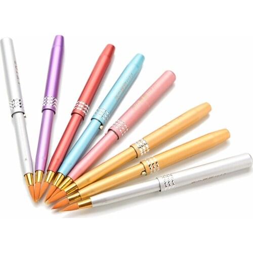 2 Pcs /Lot Gloss Lip Brush Travel Capped Retractable Lipstick Brush High Quality Women Makeup Tools