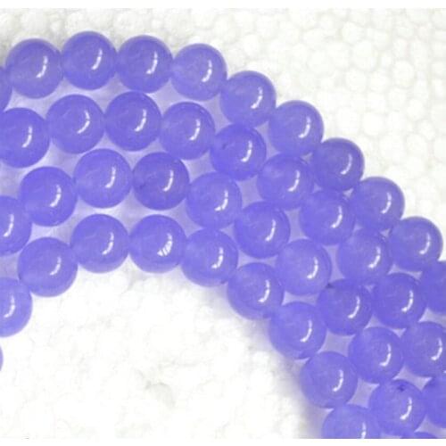 Hot sale Fashion jewelry 10mm Purple Round Loose Beads 15'' Wholesale and retail