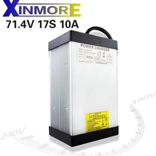 XINMORE 71.4V 10A 9A 8A Lithium Battery Charger For 60V (63V) E-bike Li-Ion Battery Pack AC-DC Power Supply for Electric Tool