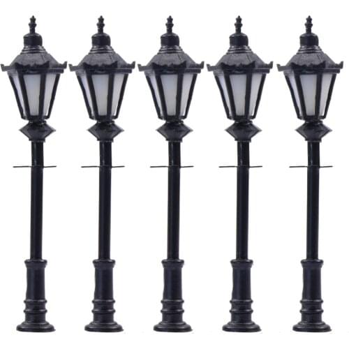 5pcs Model Railway Led Lamppost Lamps Street Lights N Scale 4cm 12V New LNH04 model outdoor light model building kit