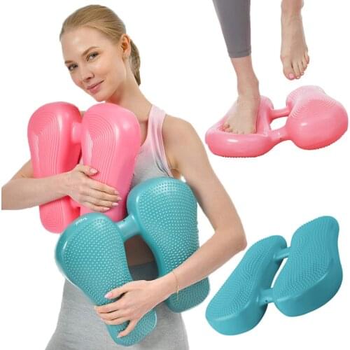 Mini Inflatable Stepper PVC Massage Dots Wobble Balance Cushion Board Slim Pain Relieve Air Stepper for Sport Fitness Training