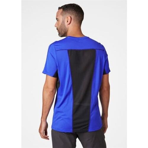 Summer New Mens Stitching Contrast Color Short-sleeved Outdoor Running Sports Fitness Quick-drying T-shirt Men Basketball Shirt