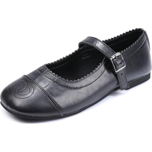 New Mary Janes Oxford Shoes Women Vintage Soft Buckle Strap Bow Knot Waterproof Platform College Student Casual Shoes Plus Size