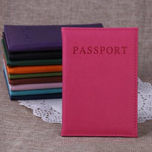 1PC Fashion New PU Women Passport Holder Couple Models Girls Travel Passport Cover Unisex Card Case Man Card Holder