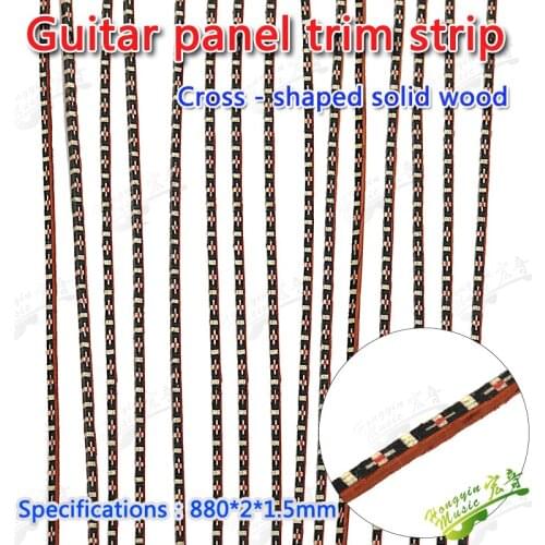 20 pcs Cross flower guitar panel solid wood decorative line surface line guitar edge production material accessories solid wood