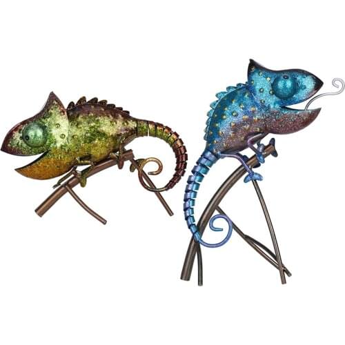 Lifelike Lizard Statue for Home Office Bookshelf TV Stand Decoration, Iron Animal Sculpture Crafts Decor Gift for Animal Lovers