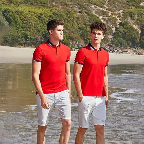 8 Colors For Selection Modern Shirt Polo Golf Man Summer Short Sleeved Combed Cotton Polyester Leisure Sporty Golf Clothing A128