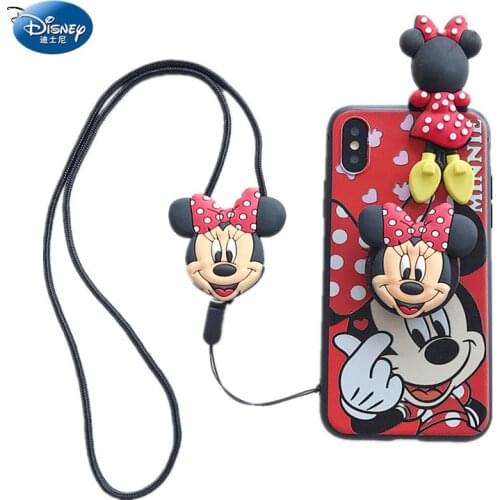 DISNEY 2021 Minnie Silicone Case for IPhone 11 Pro Xs Max iPhone SE 2020 6 6S 7 8 Plus Official Liquid Silicon 360 Full Cover
