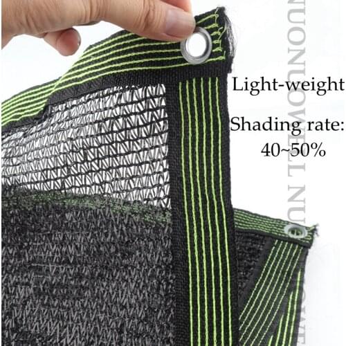 3 Pin HDPE Black Sunshade Net New Anti-UV Shading 45% Plant Succulent Pergola Outdoor Greenhouse Sun Shade Cooling Shade Net