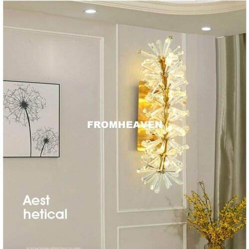 Contemporary Vintage Crystal Wall Lamp Decora Modern Luxury LED Crystal Lights Bedroom Restaurant Aisle Creative Retro Lighting