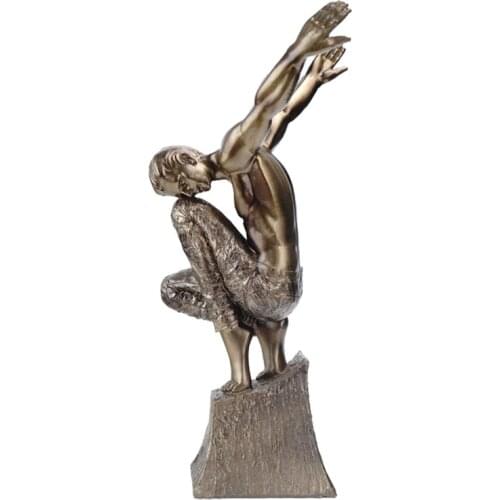 VILEAD Original Design Dancer Statue Abstract Art Resin Sculpture Figure Office Home Decoration Accessories Desk Interior Decor