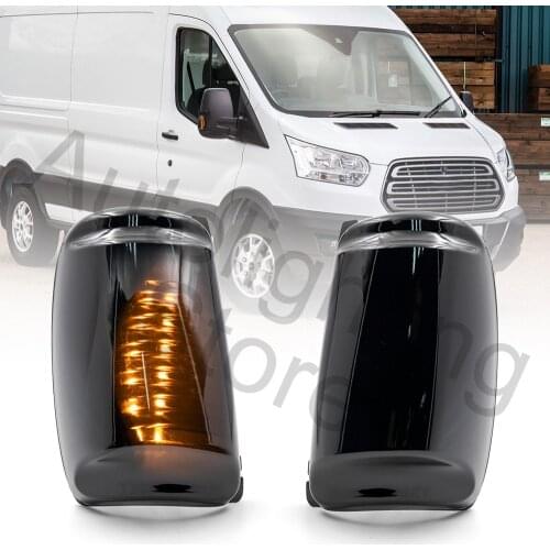 2pcs LED Side Wing Mirror Indictor Blinkers Turn Signal Lights Rearview Lamp for Ford Transit MK8 MK VIII 150 350HD 2014-Onwards