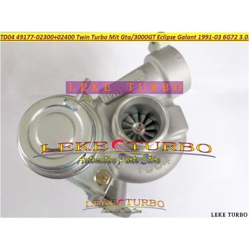 Free Ship TD04 49177-02400 49177-02410 02400 Twin Turbo For MITSUBISHI GTO 3000GT Eclipse Galant Dodge Stealth 1991-03 6G72 3.0L