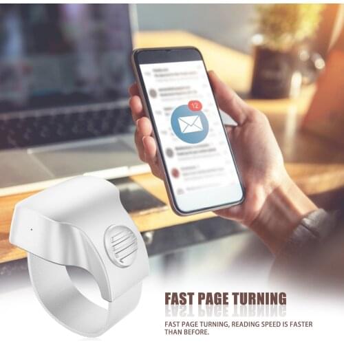 Universal Mobile Phone E-book Page Turner Portable Finger Ring Wireless Bluetooth Page Turning Controller for Android Smartphone