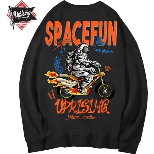 UPRISING Hoodies, Sweatshirts Mountain bike astronaut space riding personality trend original hip-hop punk street hoodie