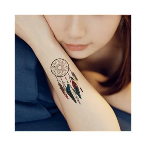 Temporary Tattoo Sticker Dreamcatcher dream body art tattoo Water Transfer Fake Tattoo Flash tattoo Waterproof 10.5*6cm for gril