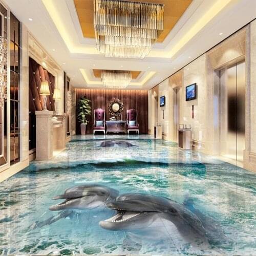 Wellyu Customized large-scale mural pvc3D floor tile surfing floor floor painting waterproof wear-resistant mulch