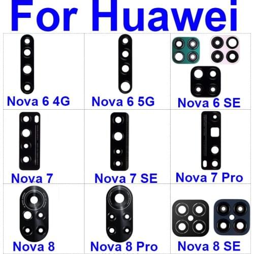 Back Rear Camera Glass Lens For Huawei Nova 7 7I Pro SE Camera Glass Lens Cover With Adhesive Sticker Replacement Repair