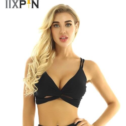 Women Fitness bra top Strappy Deep V Neck Criss-cross Front with Removable Pads Activewear Bra Tops for Yoga Gym Workout Fitness