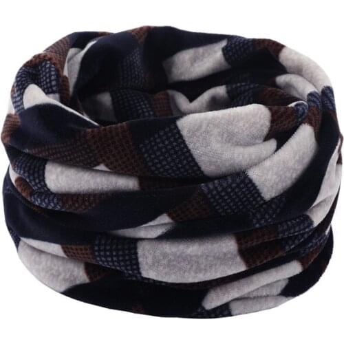 1Pc Winter Warm Brushed Knit Scarf Neck Warmer Circle Go Out Wrap Cowl Loop Snood Shawl Outdoor Ski Climbing Scarf For Men Women