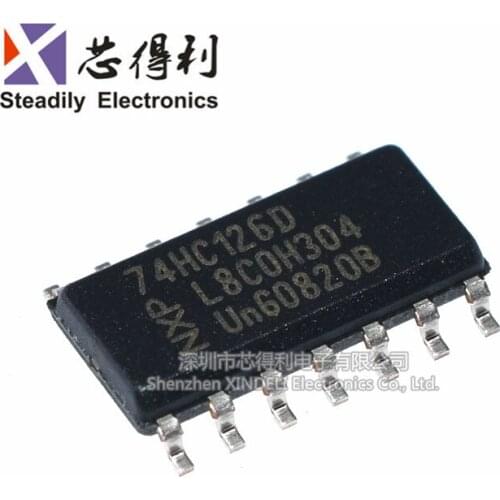 10pcs/lot Brand New & Original 74HC126 74HC126D SN74HC126DR SOP14 Logic