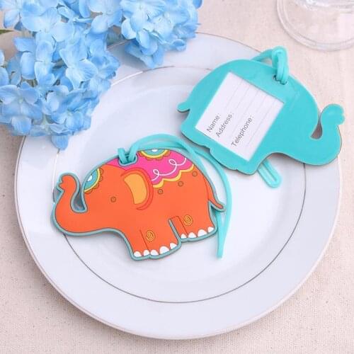 100pcs Blue lucky elephant Luggage Tag wedding baby shower party Favor guest Gift gifts DHL Fedex Free Shipping SN1248